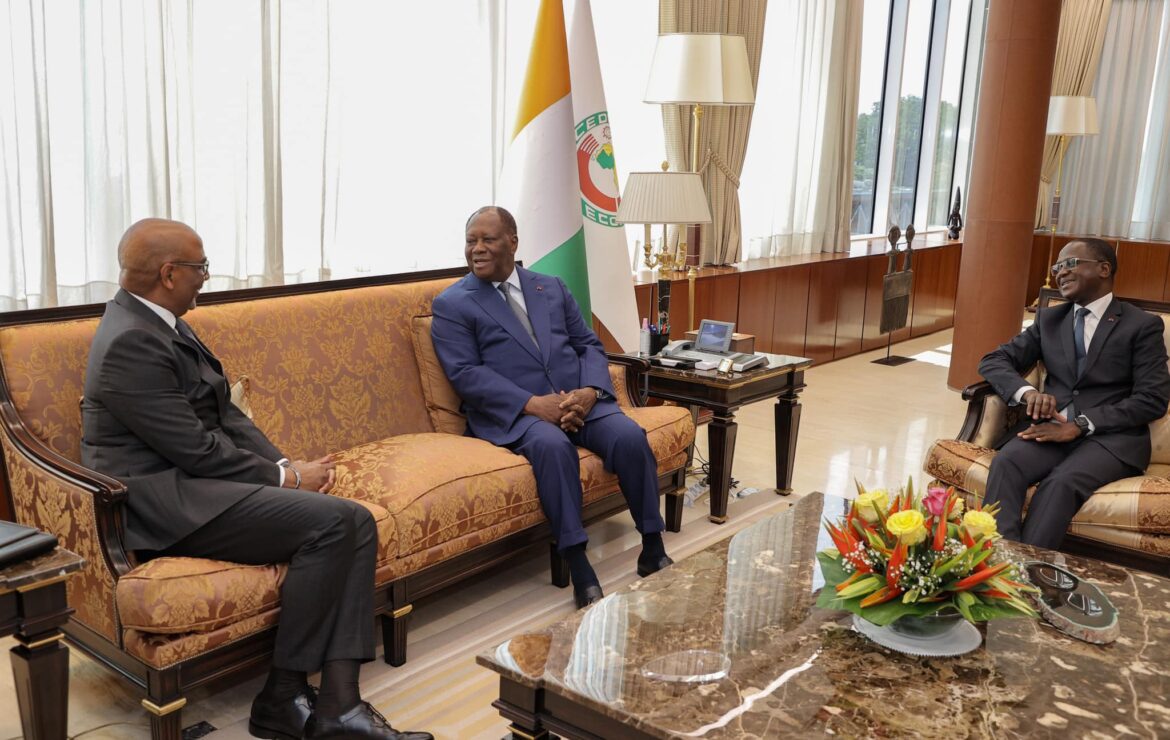 Le Chef de l’état à échangé avec la Confédération Générale des Entreprises de Côte D’Ivoire (CGECI) et le Président de Canal+ International.