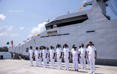 Sécurité maritime : la Côte d’Ivoire dote sa Force Navale d’un nouveau Patrouilleur de type (Ocean Patrol Vessel) OPV 45.