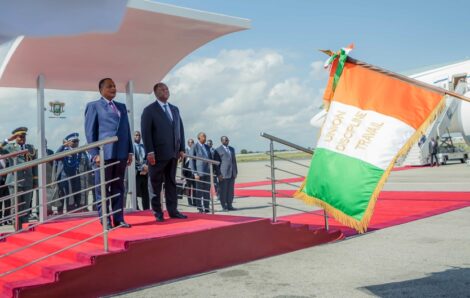 Diplomatie : arrivée à Abidjan du président Congolais pour une visite officielle en Côte d’Ivoire.