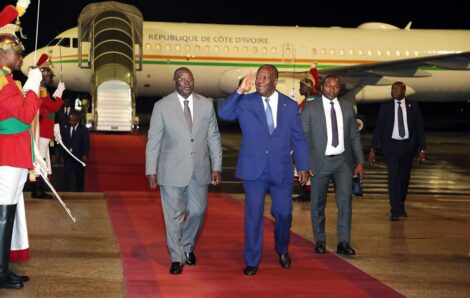 Le Président de la République, SEM Alassane Ouattara, a regagné Abidjan (27/07/2023).