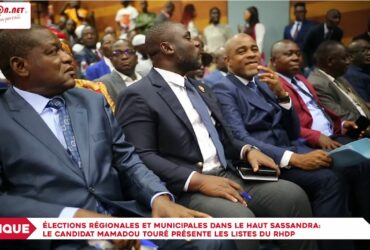 Municipales et régionales : Mamadou Touré dévoile les listes des candidats RHDP et annonce des grands projets dans le Haut Sassandra.