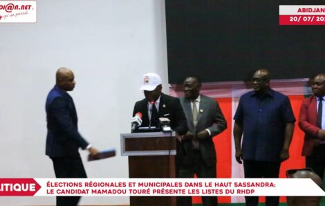 Municipales et régionales : Mamadou Touré dévoile les listes des candidats RHDP et annonce des grands projets dans le Haut Sassandra.