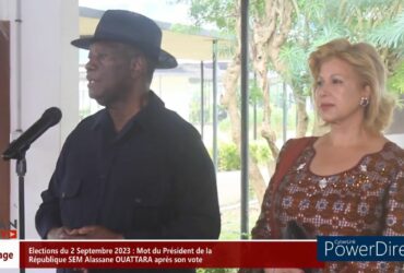 Elections Municipales et régionales du 02 septembre 2023 : Mot du Président de la République SEM Alassane Ouattara après avoir voté.