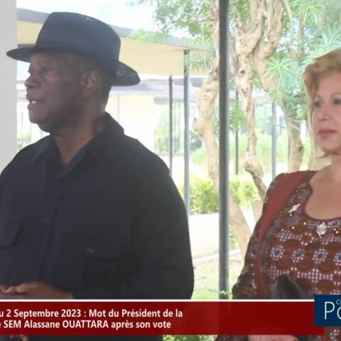 Elections Municipales et régionales du 02 septembre 2023 : Mot du Président de la République SEM Alassane Ouattara après avoir voté.