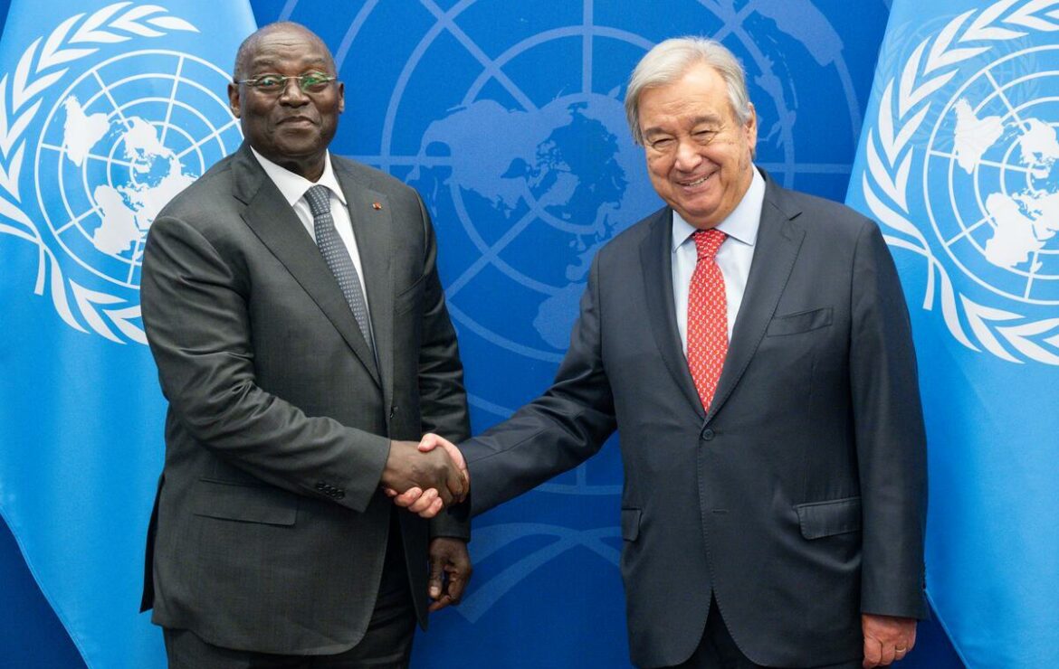 Politique – 78ème Assemblée générale de l’ONU à New-York : le Vice-président Tiémoko Meyliet échange avec Antonio Guteress.
