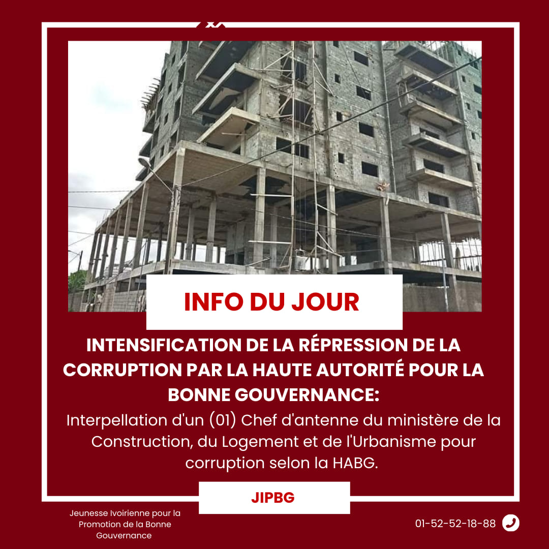 Economie – Lutte contre la corruption : un haut fonctionnaire ivoirien pris en flagrant délit.