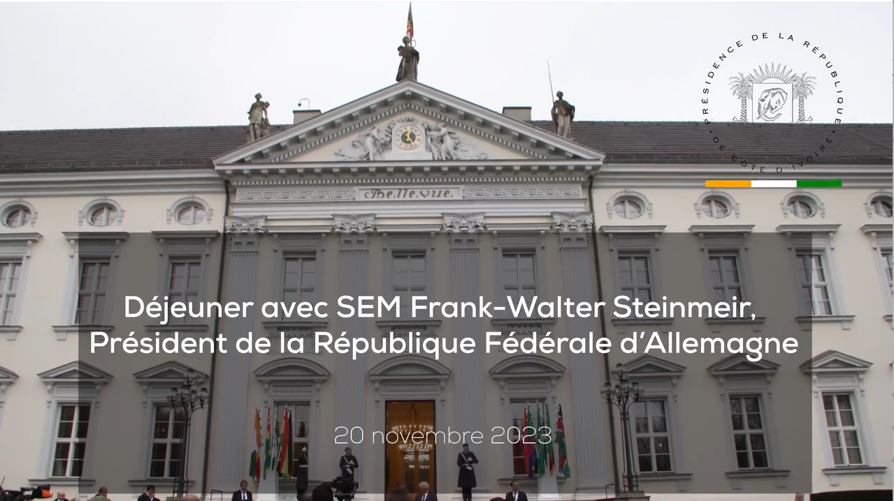 Déjeuner de travail avec le Président de la République Fédérale d’Allemagne, Frank-Walter Steinmeir, ce lundi 20 novembre 2023.
