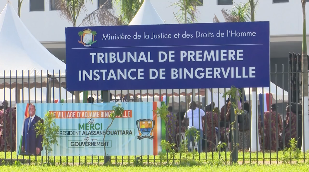 Côte d’Ivoire : Justice / Un nouveau tribunal inauguré à Bingerville pour désengorger le tribunal du Plateau.