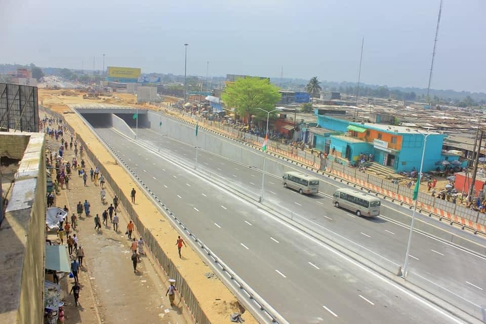 Economie – Fluidité routière : Le tunnel du rond-point d’Abobo officiellement ouvert à la circulation.