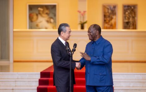Le Président de la République, Chef de L’état, a eu un entretien avec le Ministre Chinois des Affaires Étrangères.