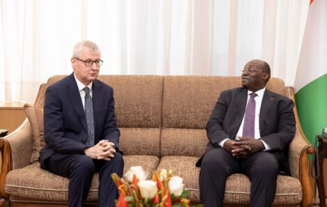 Le Vice-Président de la République a eu un entretien avec l’Ambassadeur de la République Fédérale d’Allemagne en Côte D’Ivoire.