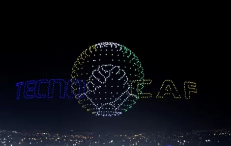 Sport CAN 2023 : Tecno participe à  la fête avec 1000 drones lumineux lors de la cérémonie lors de la cérémonie d’ouverture.