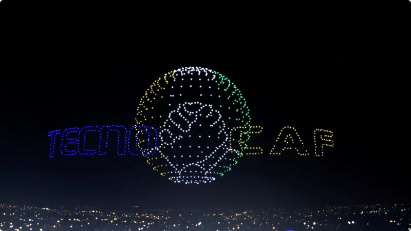 Sport CAN 2023 : Tecno participe à la fête avec 1000 drones lumineux lors de la cérémonie lors de la cérémonie d’ouverture.