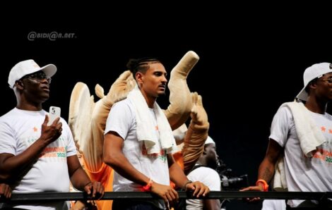 Can 2023 – Cérémonie de présentation de trophée au stade Félix Houphouët Boigny.
