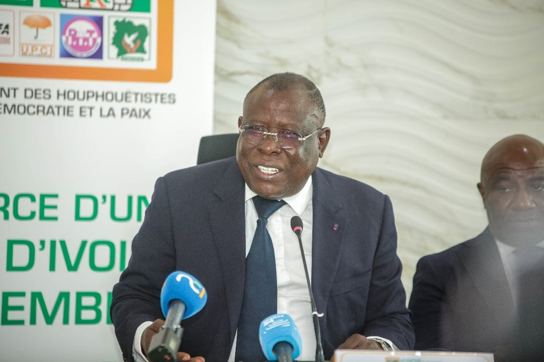 La Conférence de Presse du Secrétaire Exécutif du RHDP, Ibrahim Cissé Bacongo RHDP.