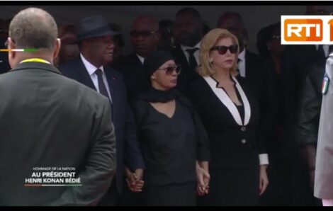 Cérémonie d’hommage de la Nation à feu le Président Henri Konan Bédié, ce vendredi 24 mai 2024, au Palais de la Présidence de la République..