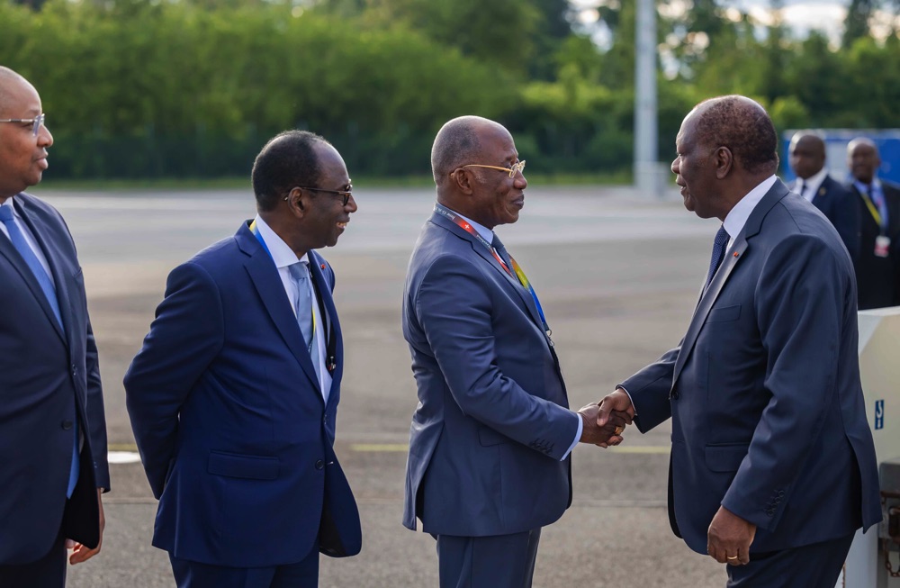 Alassane Ouattara en Suisse pour prendre part au 1er Sommet sur la paix en Ukraine.