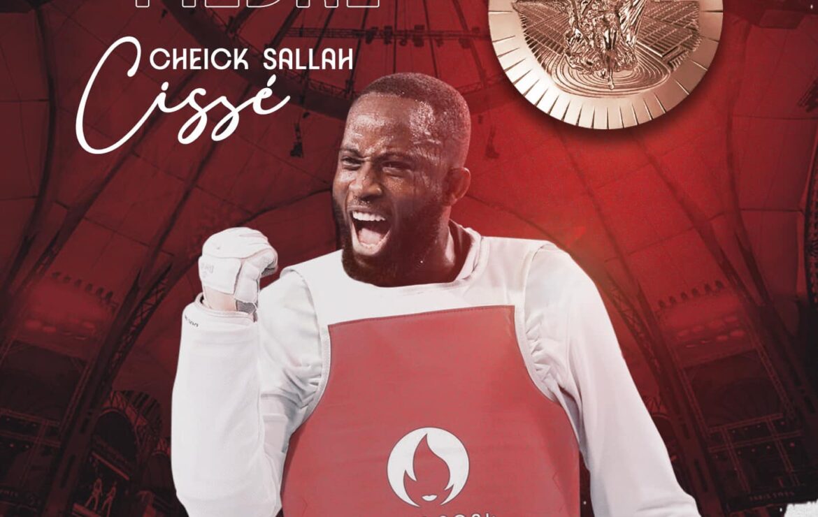 JO Paris 2024/ Taekwondo : la Côte d’Ivoire remporte une médaille de bronze avec Cissé Cheick.
