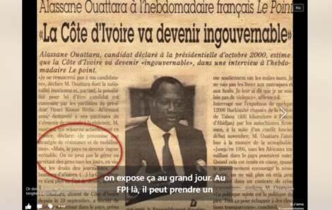 « La Côte d’Ivoire va devenir ingouvernable », devient dans les officines du FPI « je vais rendre la Côte d’Ivoire ingouvernable ».