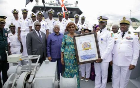 Economie – Sécurité maritime : la Côte d’Ivoire s’offre un patrouilleur hauturier (Baptisé « Vaillance »).