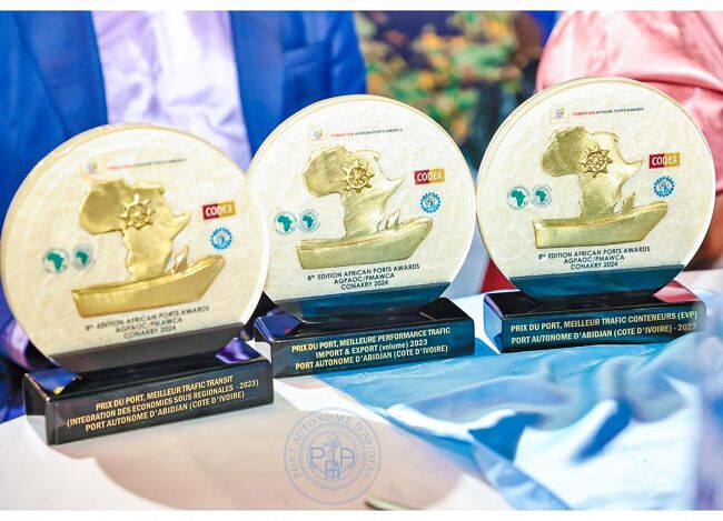 Economie – Awards des ports africains : Trois (3) nouvelles distinctions pour le Port Autonome d’Abidjan.