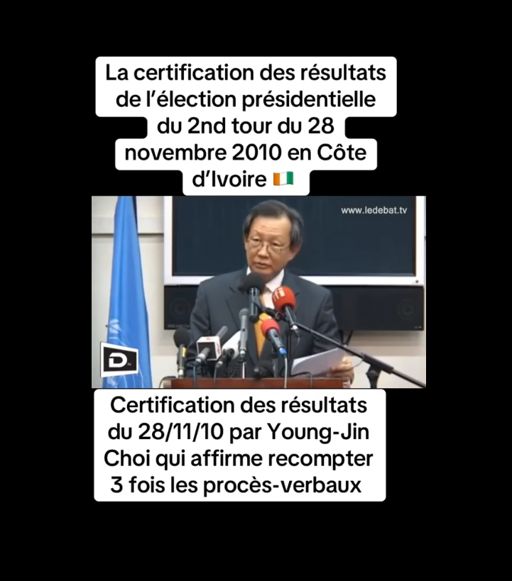 Les faits sont têtus – Côte d’Ivoire : l’Envoyé de l’ONU confirme les résultats au Conseil de sécurité du 28/11/2010.
