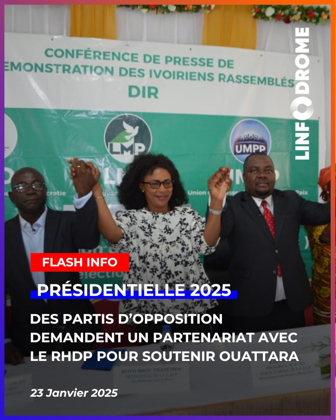 ELECTION 2025 – Présidentielle 2025 : Une coalition de partis d’opposition soutient Alassane Ouattara.