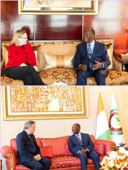 Le Chef de l’État a eu des entretiens avec l’Ambassadeur de Grande Bretagne en Côte d’Ivoire et le Président-Directeur Général de Vitol.