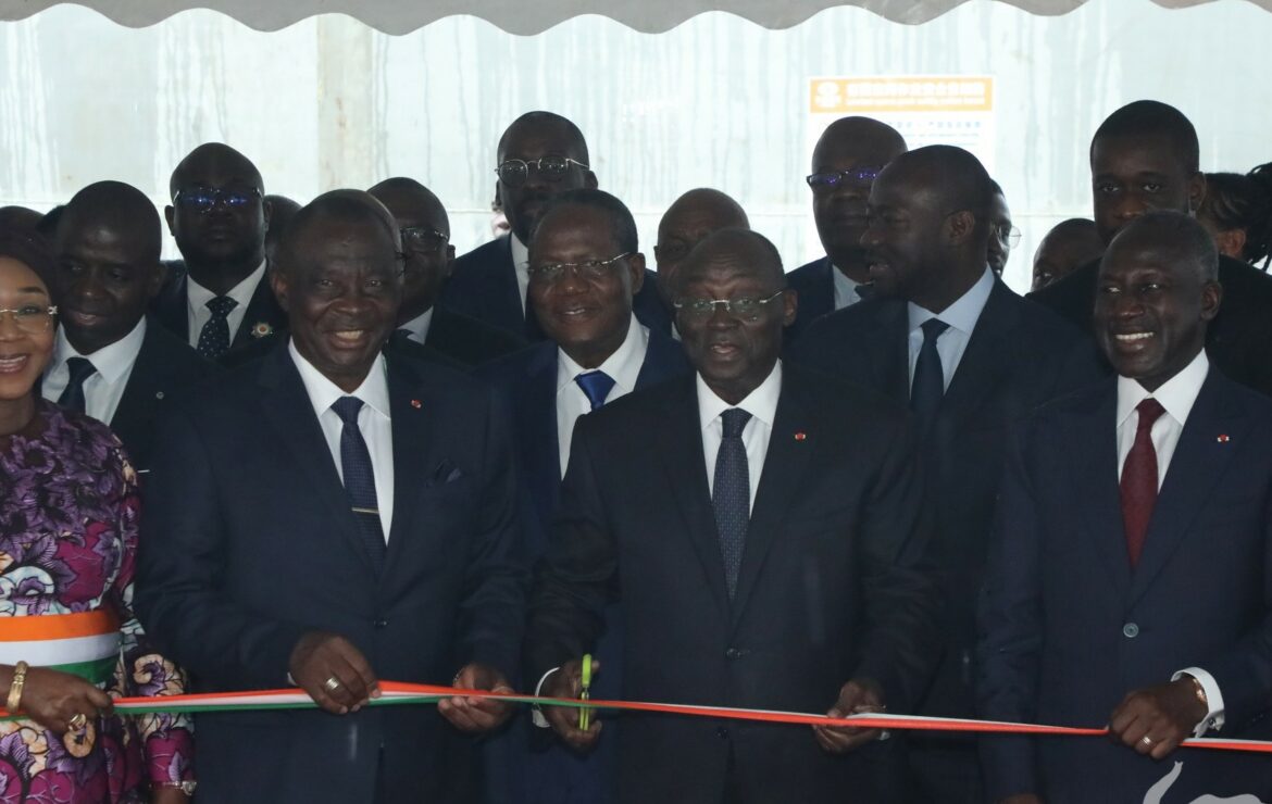 Côte d’Ivoire : le complexe industriel TRANSCAO PK 24 inauguré en présence du Vice-président Tiémoko Meyliet Koné.