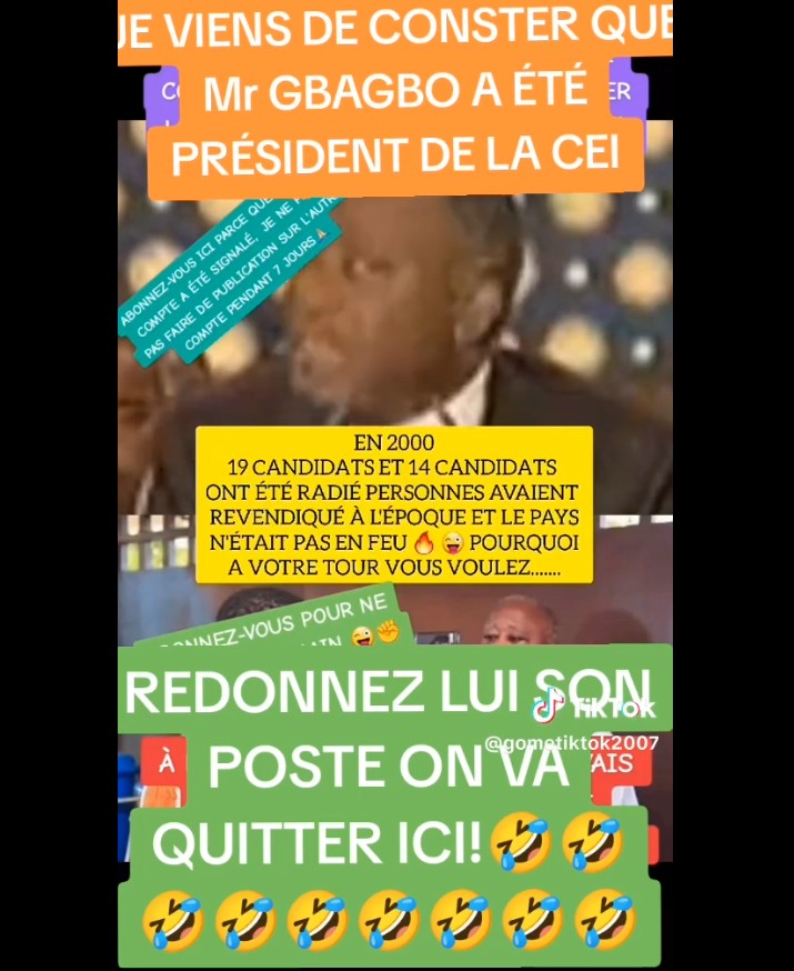 Politique – En meeting à Port-Bouët : Laurent Gbagbo se joue à l&rsquo;amnésique.