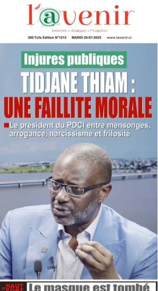 La vulgarité a une identité : Tidjane Thiam.
