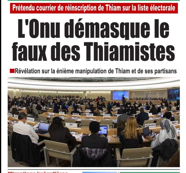 Le courrier de l&rsquo;ONU concernant Tidjane Thiam est un faux.