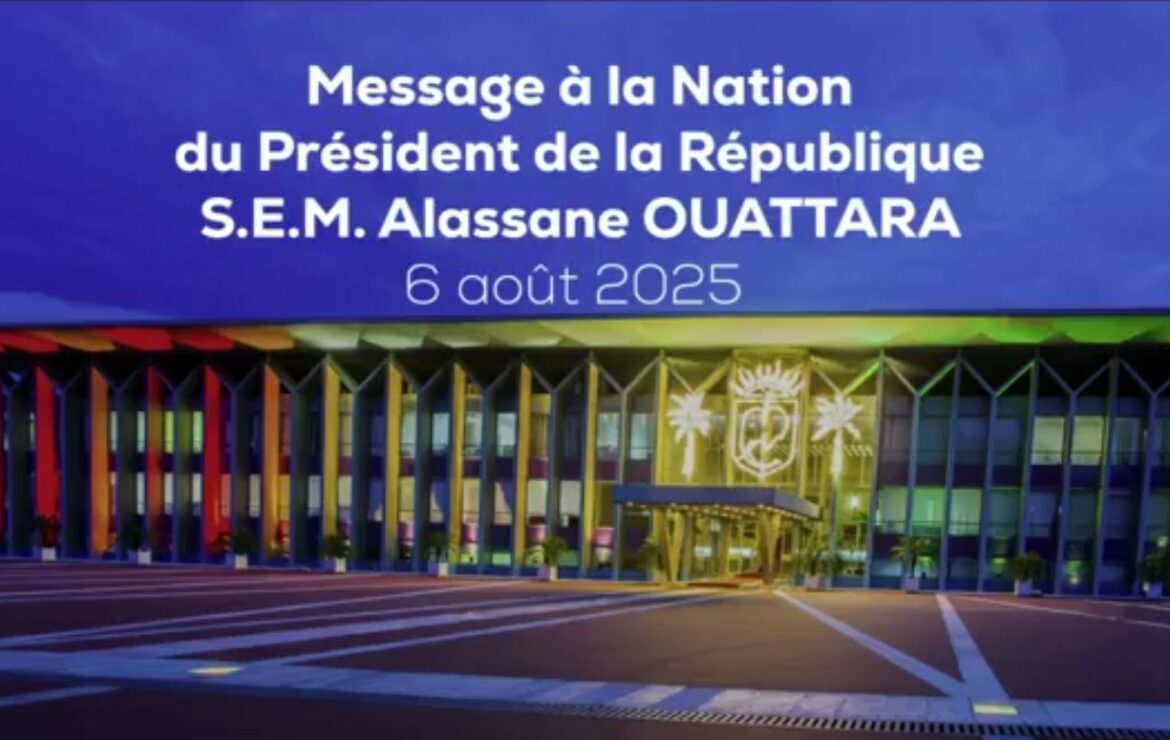 Message à la Nation de SEM Alassane Ouattara, Président de la République à l&rsquo;occasion du 65ème Anniversaire de l&rsquo;Indépendance de la Côte d&rsquo;Ivoire.