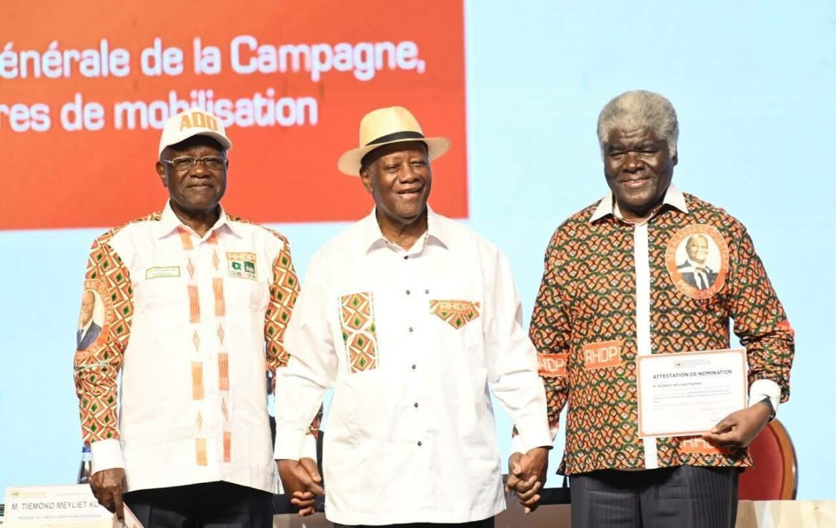 Politique – Présidentielle 2025/ Alassane Ouattara après l&rsquo;investiture de son équipe de campagne :   » nous ne rentrerons pas dans les injures « .