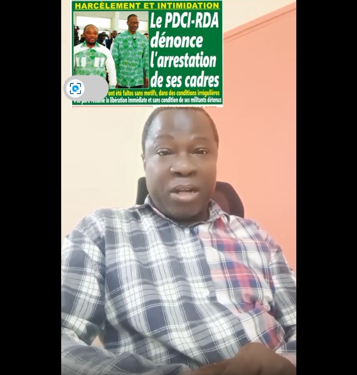 Analyse du Dr. Israël N&rsquo;Goran (dénonciation par le PDCI de l&rsquo;arrestation de ses cadres).
