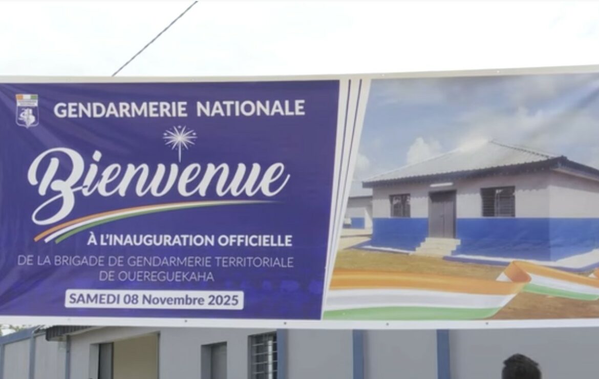 Côte d&rsquo;Ivoire: Une nouvelle brigade de gendarmerie inaugurée à Ouéréguékaha pour renforcer la sécurité dans le Hambol.