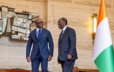 Le Président de la République, Chef de l&rsquo;État SEM Alassane Ouattara, a eu un entretien avec le Président de la BOAD M. Serge Ekué.