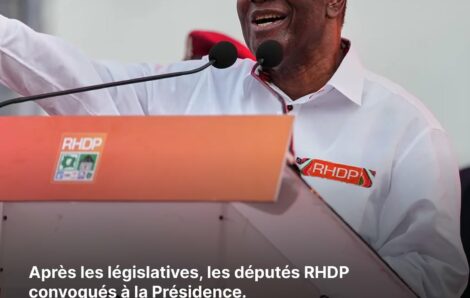 Politique – Côte d&rsquo;Ivoire : les députés RHDP invités ce jeudi au palais présidentiel pour une rencontre avec Alassane Ouattara.