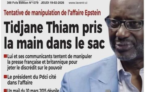 Politique : Tentative de manipulation de l&rsquo;affaire Epstein : Tidjane Thiam pris la main dans le sac.