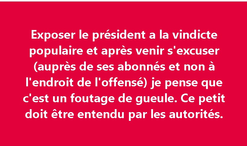 Nourri à la mamelle du mensonge des agoras et par manque d&rsquo;une éducation en présence des 2 parents : voilà les conséquences.