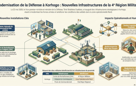 Côte d’Ivoire-AIP / Le vice premier ministre inaugure de nouvelles infrastructures militaires à Korhogo.