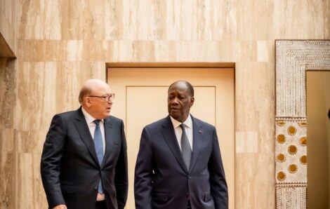 Côte d&rsquo;Ivoire : Philippe Van de Vyvere président-directeur général du groupe SEA-invest reçu par Alassane Ouattara.